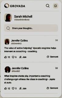 UI element showing the community feed